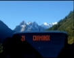 ber Chamonix thronen Aiguille Verte, Aiguille du Midi und das Mont-Blanc-Massiv